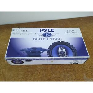 Pyle 6.5" Blue Label PL63BL Car Speakers 360W Peak Triaxial Audio System NIB NEW